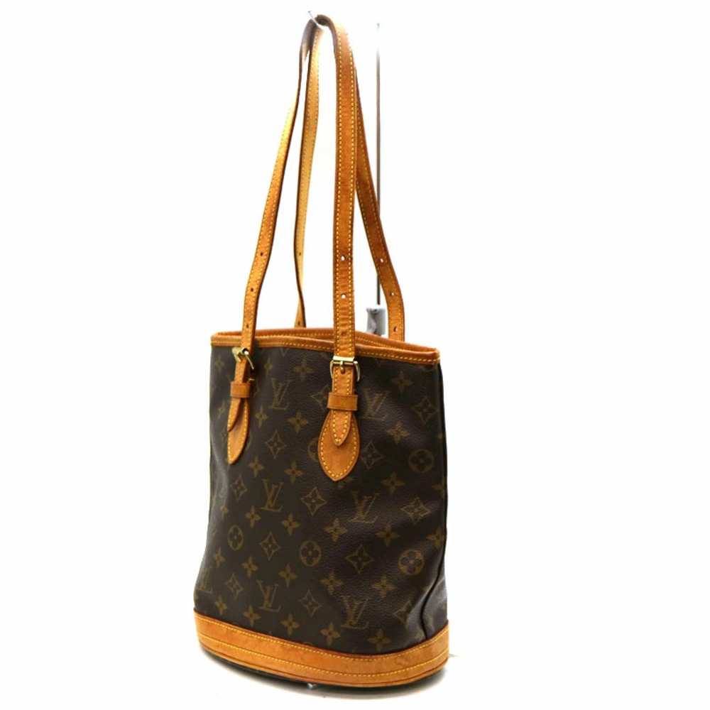 LOUIS VUITTON Bucket Monogram Canvas Brown Shoulder Bag